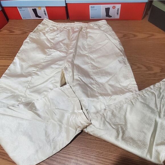 Womens retro pants tan shiny! - Picture 1 of 7